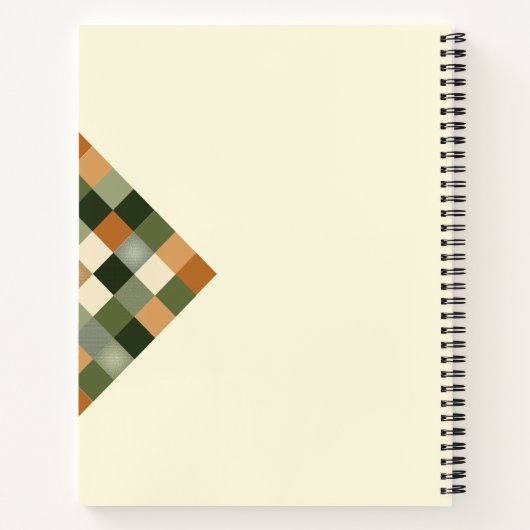 Personalized Geometric Notebook – Earth Tone Notizblock (Rückseite)