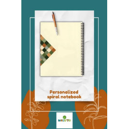 Personalized Geometric Notebook – Earth Tone Notizblock