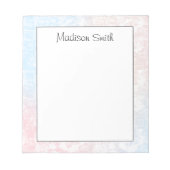Personalized Geometric Notepad Notizblock (Vorderseite)