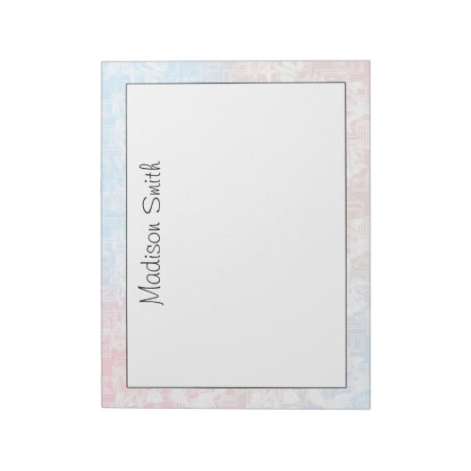 Personalized Geometric Notepad Notizblock (Rotiert)