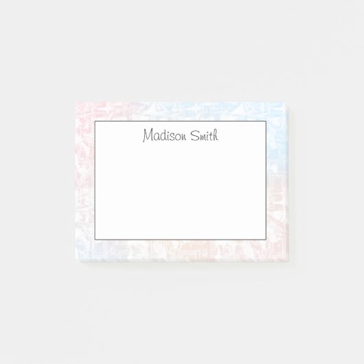 Personalized Geometric  Post-it Klebezettel (Vorderseite)