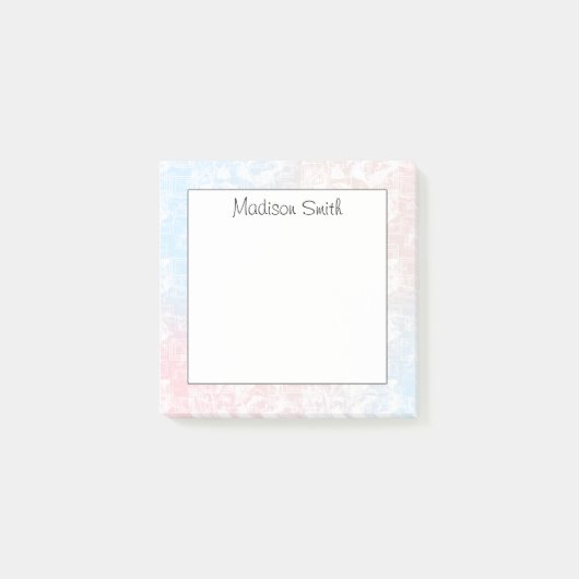 Personalized Geometric  Post-it Klebezettel (Vorderseite)