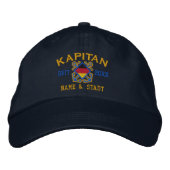 Personalized German Sea Captain Nautical Bestickte Kappe (Vorderseite)