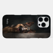 Personalized German Shepherd Portrait iPhone Hülle (Rückseite (Horizontal))
