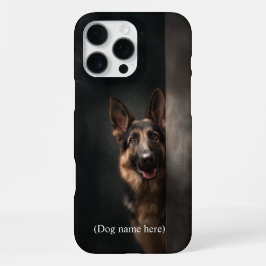 Personalized German Shepherd Portrait iPhone Hülle (Rückseite)