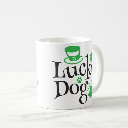 Personalized German Shepherd St. Patty's Day  Kaffeetasse (VorderseiteRechts)