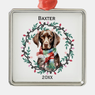 Personalized German Shorthaired Pointer Christmas Ornament Aus Metall