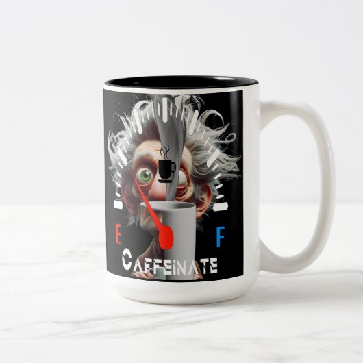 Personalized Get Caffeinated Zweifarbige Tasse (Rechts)