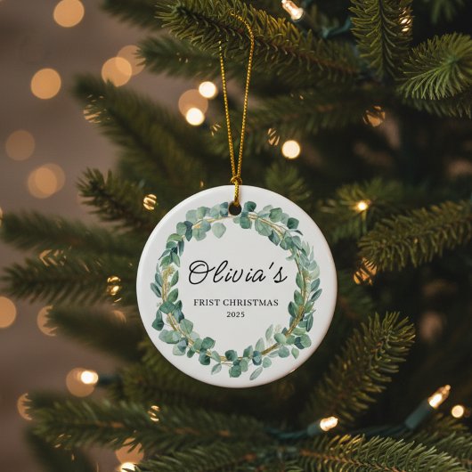 Personalized Gift | Custom Name Holiday Keepsake  Keramik Ornament