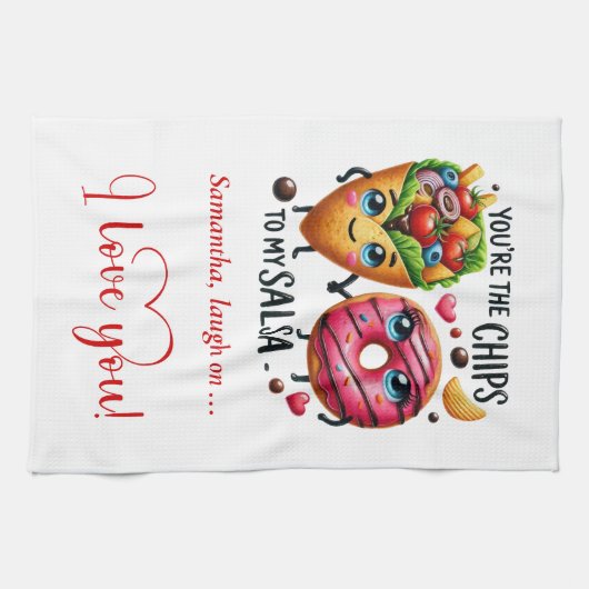 Personalized Gift for Husband Funny Food Towel Geschirrtuch (Horizontal)