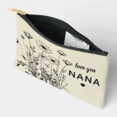Personalized Gift For Nana Floral Wildflowers Zubehörtasche (Offen)