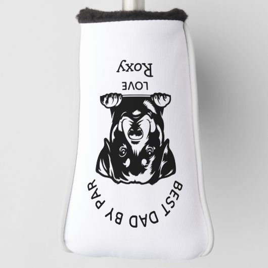 Personalized Gift for the Best Rottweiler Dad Golf Headcover (Rotieren 90)