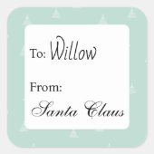 Personalized gift labels from custom name quadratischer aufkleber (Vorderseite)