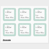 Personalized gift labels from custom name quadratischer aufkleber (Blatt)