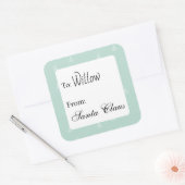 Personalized gift labels from custom name quadratischer aufkleber (Umschlag)