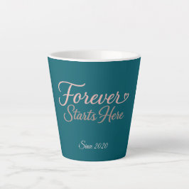 Personalized gift with the date the relationship milchtasse