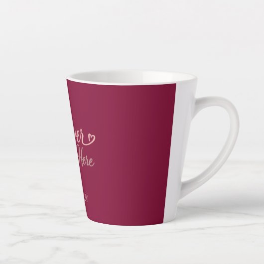Personalized gift with the date Valentine's Day Milchtasse (Rechts)