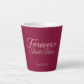 Personalized gift with the date Valentine's Day Milchtasse (Vorderseite)