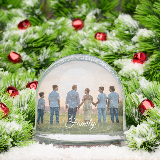 Personalized gift with two photos Custom text Schneekugeln (Weihnachten)