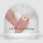 Personalized gift with two photos Custom text Schneekugeln (Rückseite)