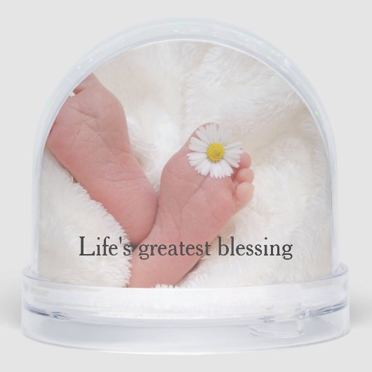 Personalized gift with two photos Custom text Schneekugeln (Rückseite)