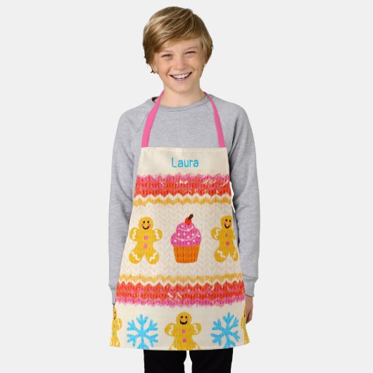 Personalized Gingerbread Baking Apron Schürze (Getragen)