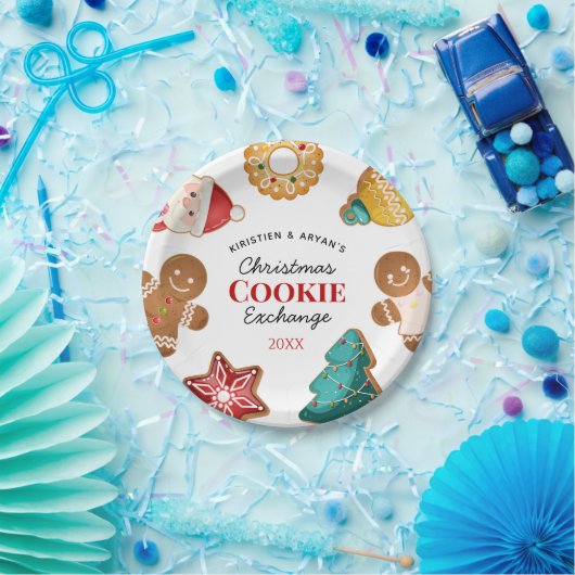 Personalized Gingerbread Christmas Cookie Exchange Pappteller (Party)