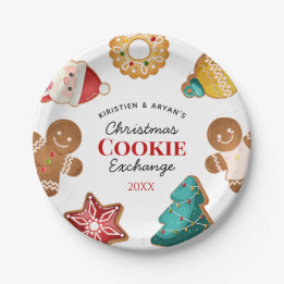 Personalized Gingerbread Christmas Cookie Exchange Pappteller