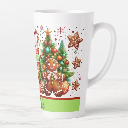 Personalized Gingerbread Christmas Milchtasse (Rechts)