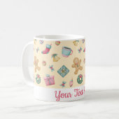 Personalized Gingerbread Christmas Mug Kaffeetasse (Vorderseite Links)