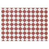 Personalized Gingham Tablecloth, Wine Red  Tischdecke (Vorderseite (Horizontal))