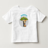 Personalized Giraffe Toddler T-Shirt (Vorderseite)