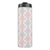 Personalized Girl Pink Pastel Blue Cute Bow Name Thermosbecher (Vorderseite)