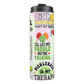 Personalized "Girl-Powered Pickleball Time" Thermosbecher (Vorderseite)