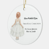 Personalized Girls First Holy Communion  Keramik Ornament (Links)