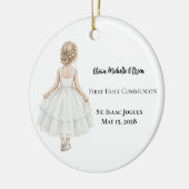 Personalized Girls First Holy Communion Keramik Ornament (Links)