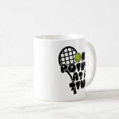Personalized Girls Tennis with Bow Rackets & Quote Kaffeetasse (VorderseiteRechts)