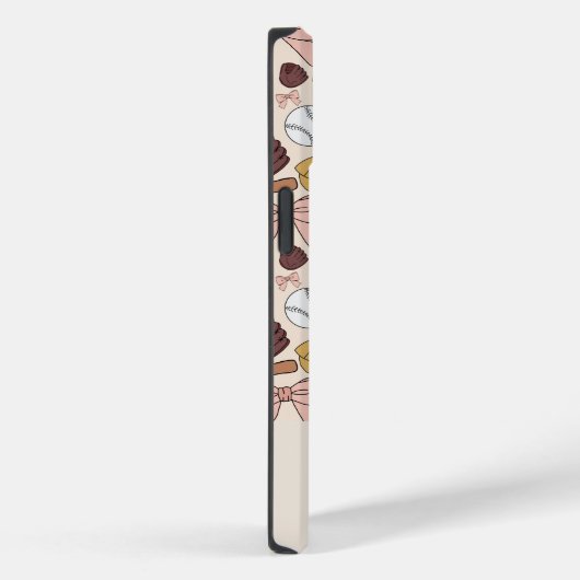 Personalized Girly Baseball Bow Pattern Phone Case (Rückseite / Rechts)