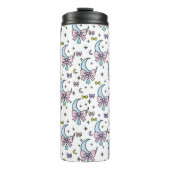 Personalized Girly Cute Bow Name Moons White Thermosbecher (Vorderseite)