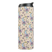 Personalized Girly Cute Bow Name Peach Moons Thermosbecher (Nach links gedreht)