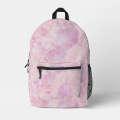 Personalized Girly Pink Gemstone Girls Pretty Bedruckter Rucksack (Vorderseite)