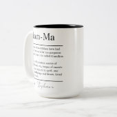 Personalized Glam-Ma Dictionary Definition Grandma Zweifarbige Tasse (Vorderseite Links)