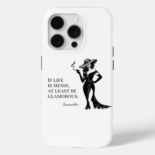 Personalized Glam Style Quote Design  Case-Mate iPhone Hülle (Rückseite)