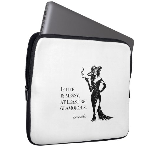Personalized Glam Style Quote Design  Laptopschutzhülle (Vorne Rechts)