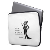 Personalized Glam Style Quote Design  Laptopschutzhülle (Vorderseite Links)