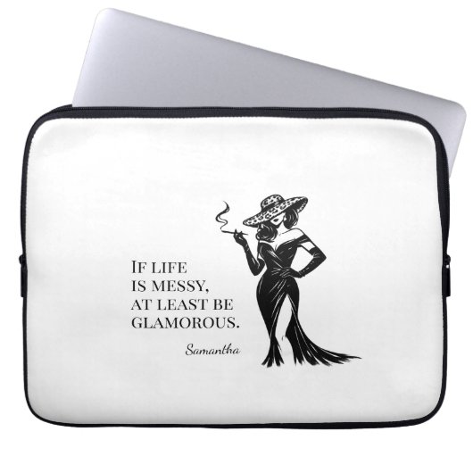 Personalized Glam Style Quote Design  Laptopschutzhülle (Vorderseite)
