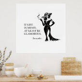 Personalized Glam Style Quote Design Poster (Küche)