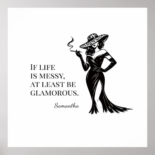 Personalized Glam Style Quote Design Poster (Vorne)