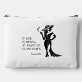 Personalized Glam Style Quote Design  Zubehörtasche (Vorderseite)