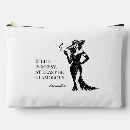 Personalized Glam Style Quote Design  Zubehörtasche (Vorderseite)